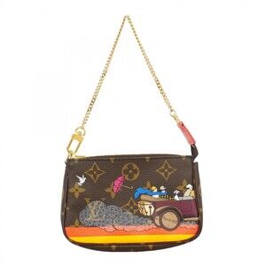 LOUIS VUITTON Authentic Brown Monogram Pochette Pouch